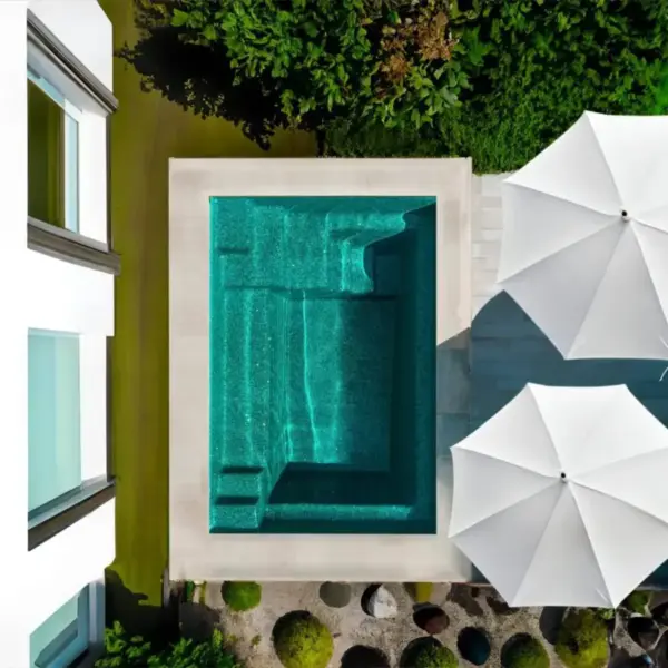 GFK-Pool Leonis 55 [550 x 300 x 150 cm] - Keramik-Pools de Luxe